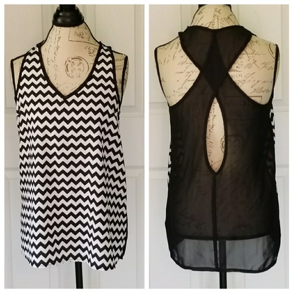 Charlotte Russe Tops - Chevron print tank